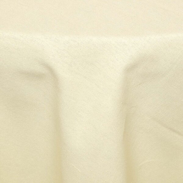 Homescapes Plain Cotton Cream Tablecloth, 70 Inches Round