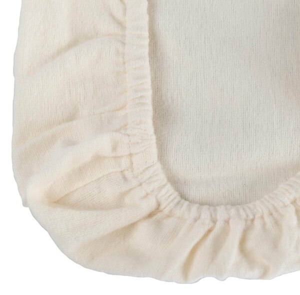 Cream Brushed Cotton Fitted Cot Sheet Pair 100% Cotton, 70 x 140 cm