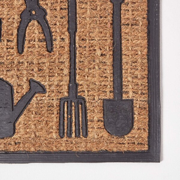 Homescapes Garden Tools Rubber & Coir Door Mat