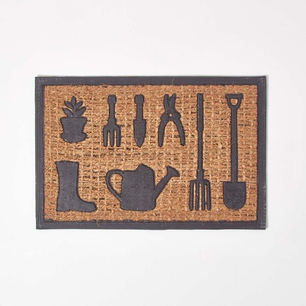 Homescapes Garden Tools Rubber & Coir Door Mat