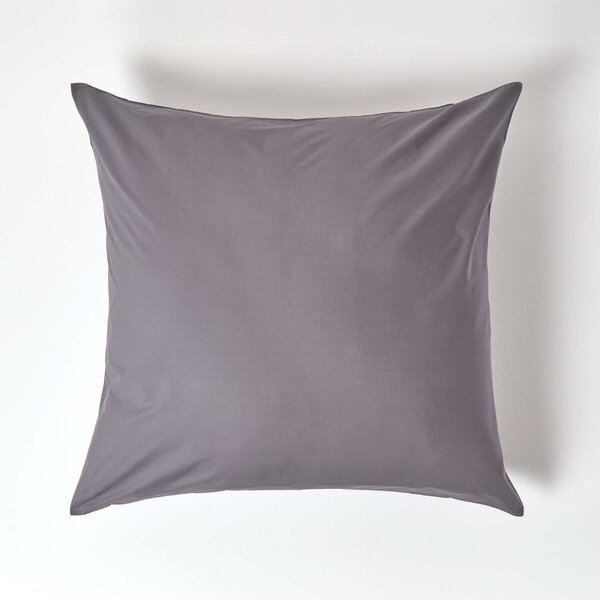 Dark Grey European Pillowcase Egyptian Cotton 200 TC, 60 x 60 cm