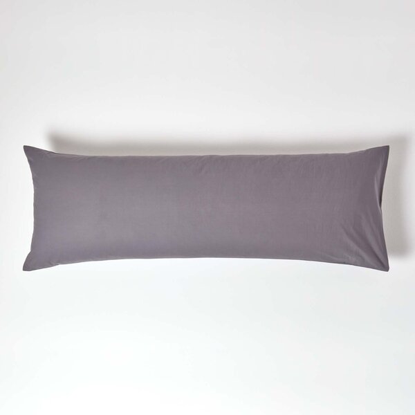 Dark Grey Egyptian Cotton Housewife Pillowcase 200 TC, Body Pillowcase