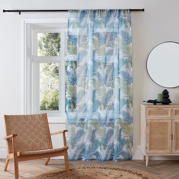Tropical Ready Made Slot Top Voile Panel