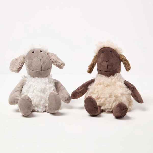 Homescapes Sheep Doorstop - Set of 2 - Animal Door Stops