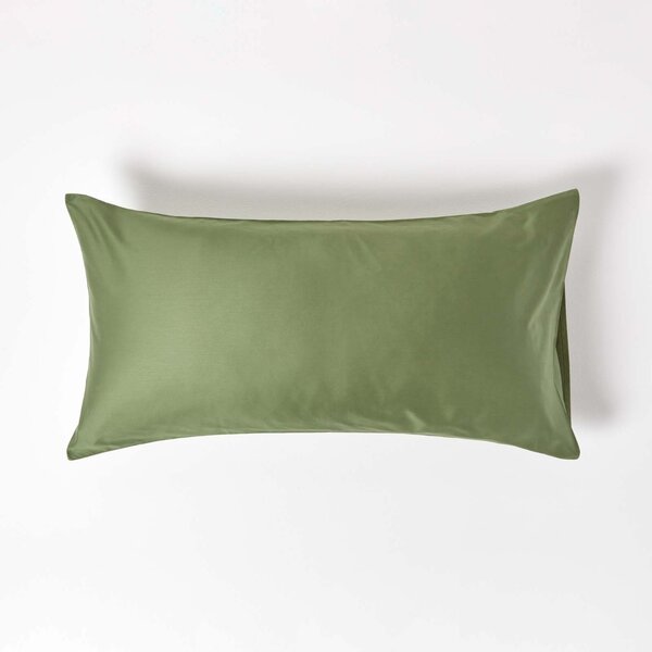 Moss Green Organic Cotton Housewife Pillowcase 400 TC, King Size