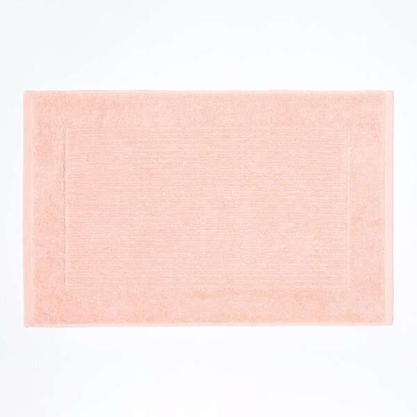 Homescapes Imperial Plain Bath Mat Peach