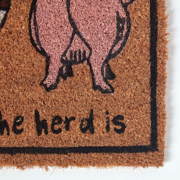 Homescapes Novelty Farm Animal Coir Non-Slip Door Mat