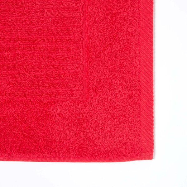 Homescapes Imperial Plain Bath Mat Red