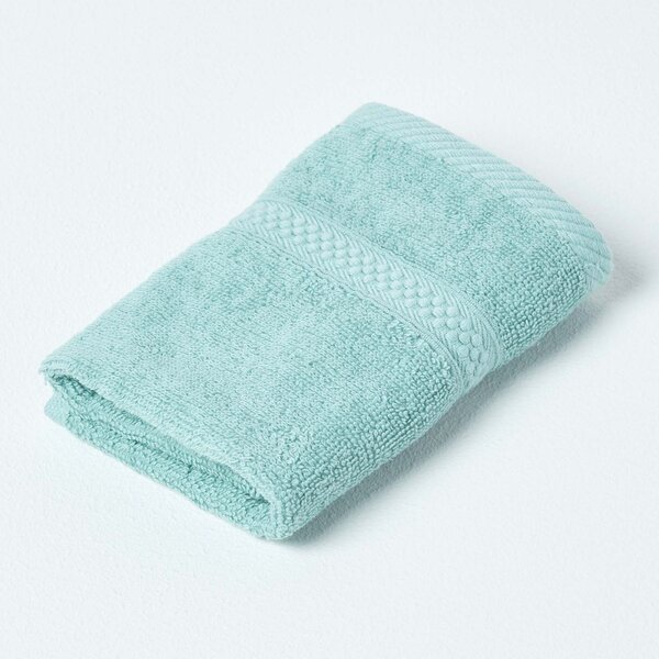 Homescapes Sea Green Face Towel 100 % Turkish Cotton