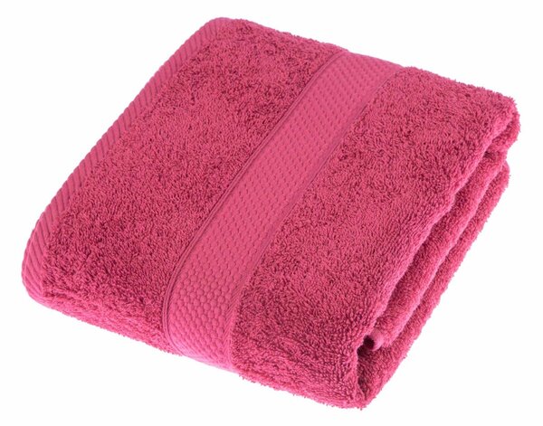 Homescapes Raspberry Bath Towel Set of 4 Turkish Cotton