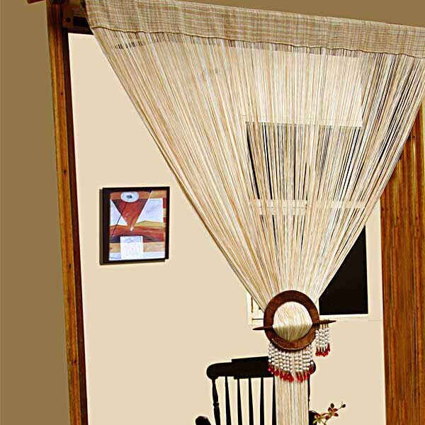 Homescapes Polyester Ivory String Curtain