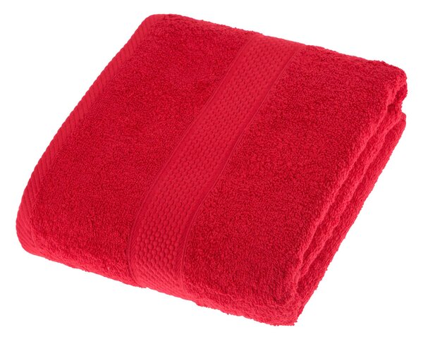 Homescapes Red Bath Towel 100 % Turkish Cotton