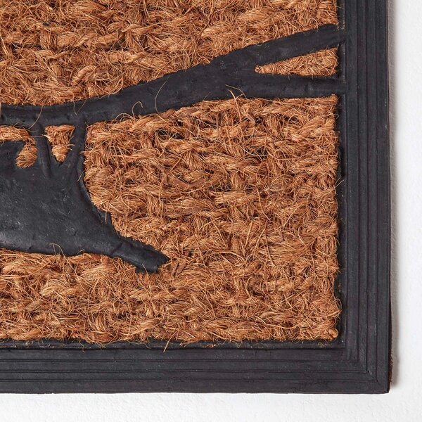 Decorative Birds Coir Non Slip Door Mat