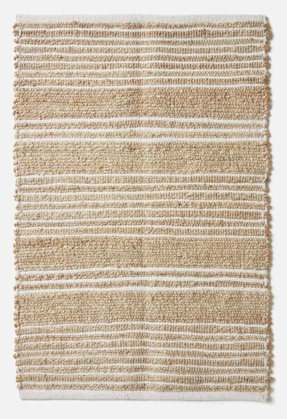 Homescapes Handwoven Natural Jute Rug with Stripes, 60 x 90 cm