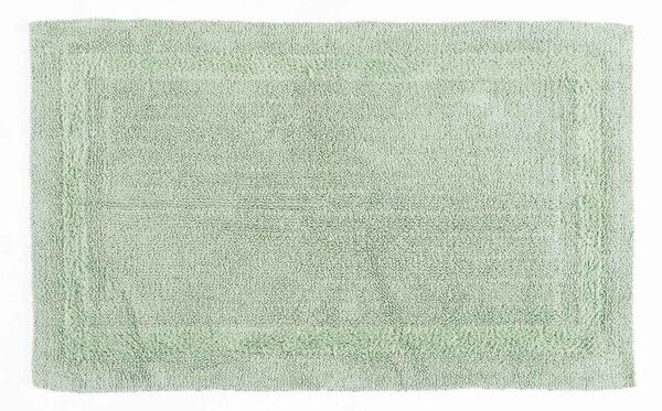 Homescapes Luxury Reversible Cotton Bath Mat - Sage Green