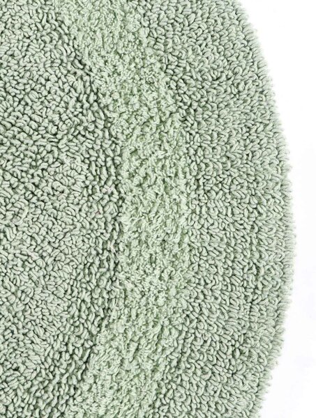 Homescapes Luxury Reversible Round Bath Mat - Sage Green