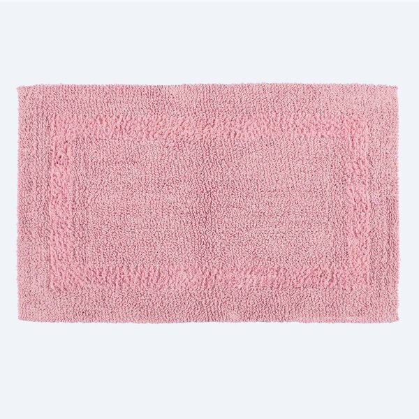 Homescapes Luxury Reversible Cotton Bath Mat - Blush Pink