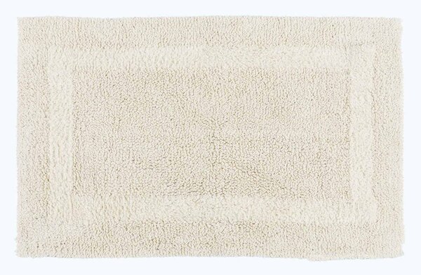 Homescapes Luxury Reversible Cotton Bath Mat - Cream