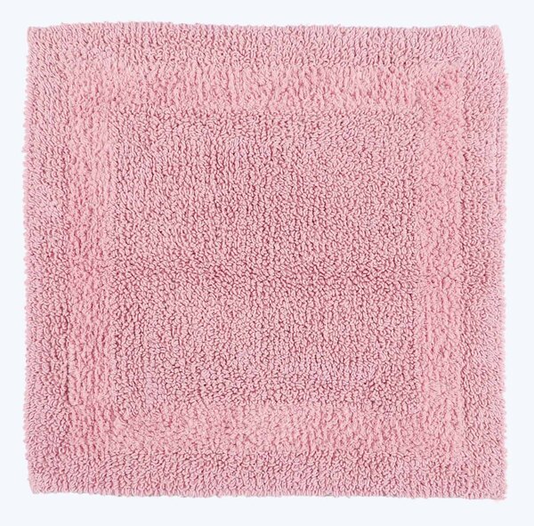 Homescapes Luxury Reversible Cotton Shower Mat - Blush Pink