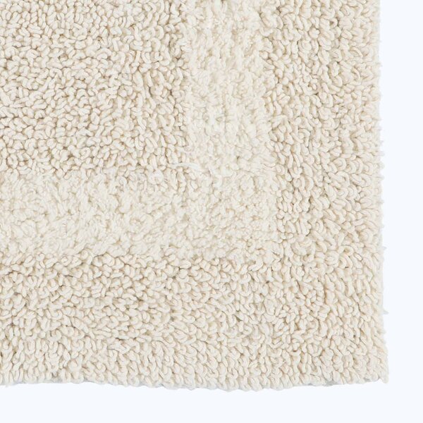 Homescapes Luxury Reversible Cotton Pedestal Mat - Cream