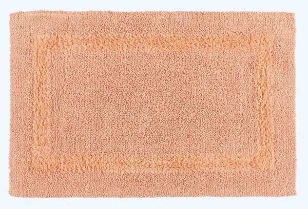 Homescapes Luxury Reversible Bath Mat Set - Peach