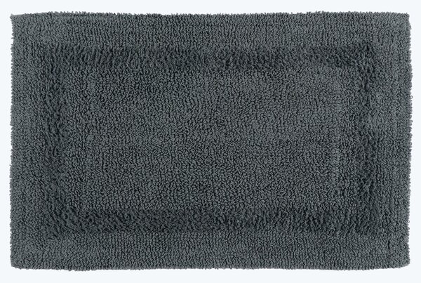 Homescapes Luxury Reversible Cotton Bath Mat - Grey