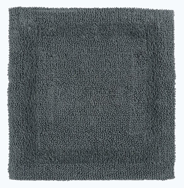 Homescapes Luxury Reversible Cotton Shower Mat - Grey