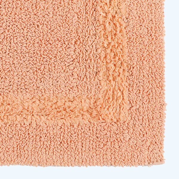 Homescapes Luxury Reversible Cotton Bath Mat - Peach