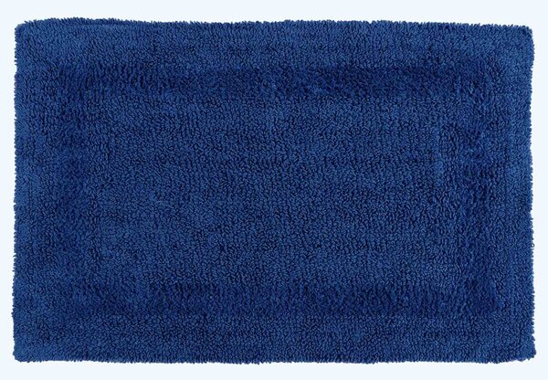 Homescapes Luxury Reversible Bath Mat Set - Navy