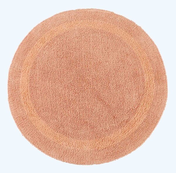 Homescapes Luxury Reversible Round Bath Mat - Peach