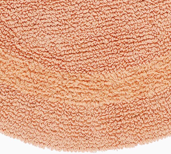 Homescapes Luxury Reversible Semi Circle Bath Mat - Peach