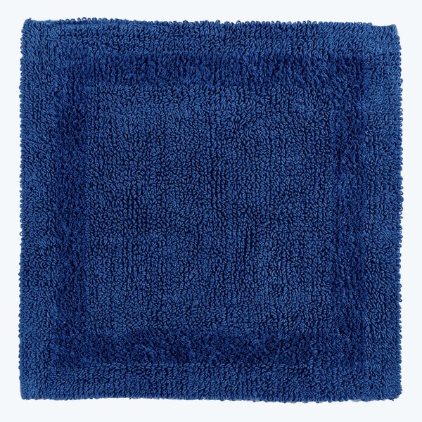 Homescapes Luxury Reversible Cotton Shower Mat - Navy Blue