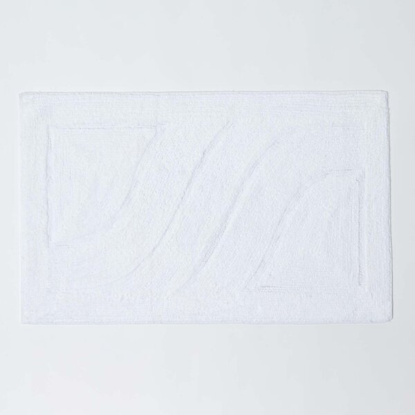 Homescapes Luxury Two Piece Bath Mat Set White