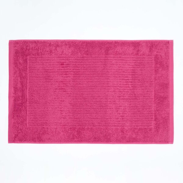 Homescapes Imperial Plain Bath Mat Raspberry