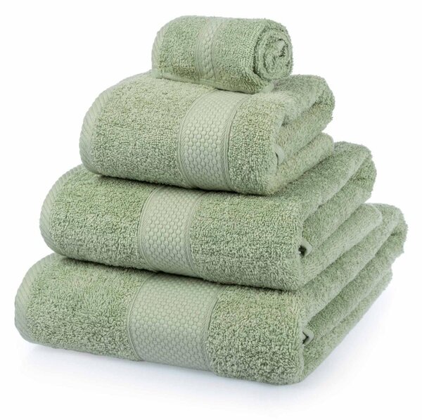 Homescapes Sage Green Bath Towel Set 100 % Turkish Cotton