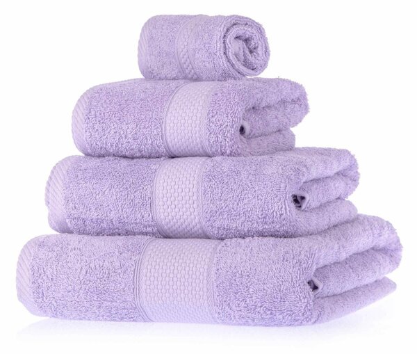 Homescapes Lilac Purple Bath Towel Set 100 % Turkish Cotton