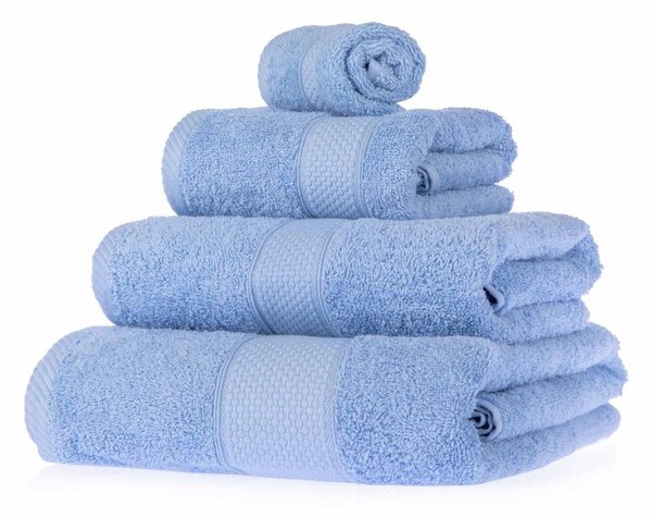 Homescapes Light Blue Bath Towel Set 100 % Turkish Cotton