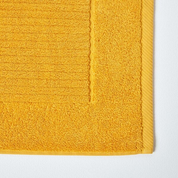 Homescapes Imperial Plain Bath Mat Ochre