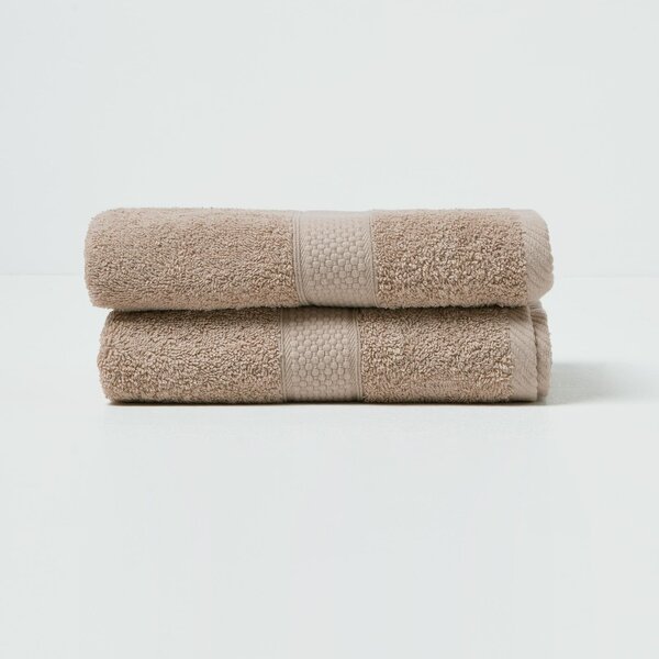 Homescapes Stone Hand Towel Set of 2 Turkish Cotton