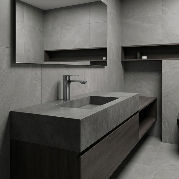 Bathroom faucet Rea Drop Titan low