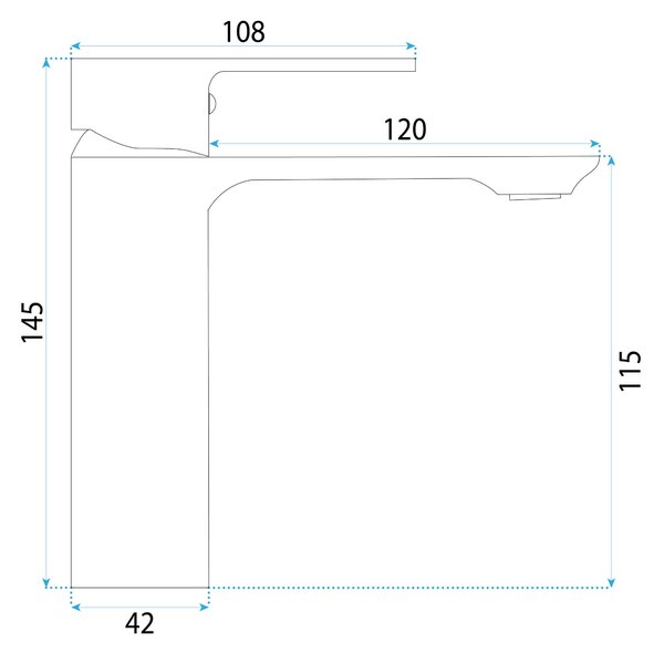 Bathroom faucet Rea Drop Titan low