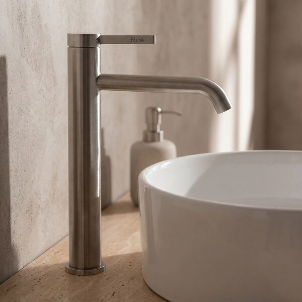 Bathroom faucet Rea Rivo Brush Nickel