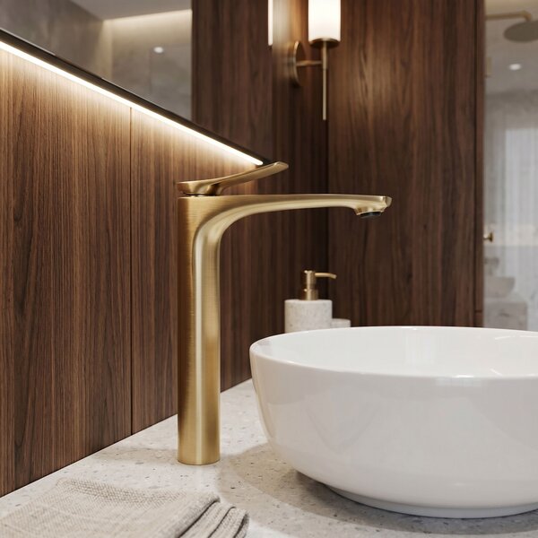 Bathroom faucet PREMIUM Rea Vision Brush Gold High