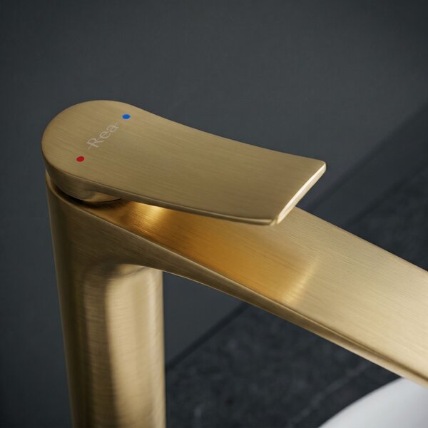 Bathroom faucet PREMIUM Rea Vision Brush Gold High