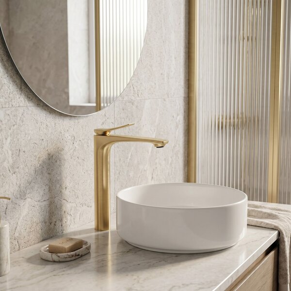 Bathroom faucet PREMIUM Rea Vision Brush Gold High
