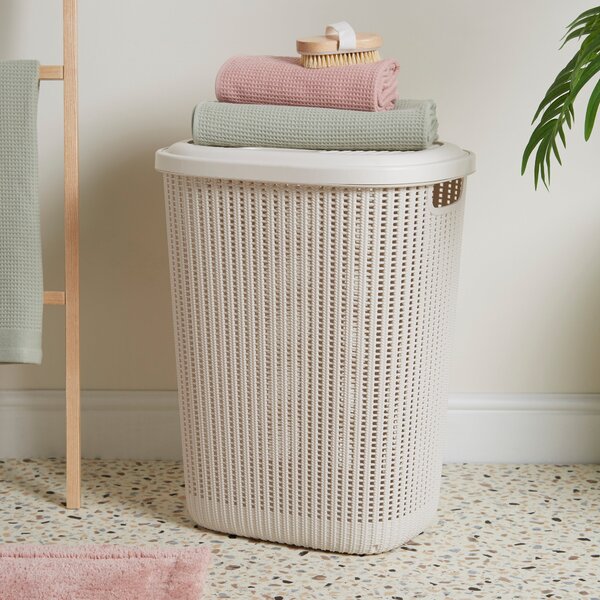57L Knitted Laundry Basket Natural