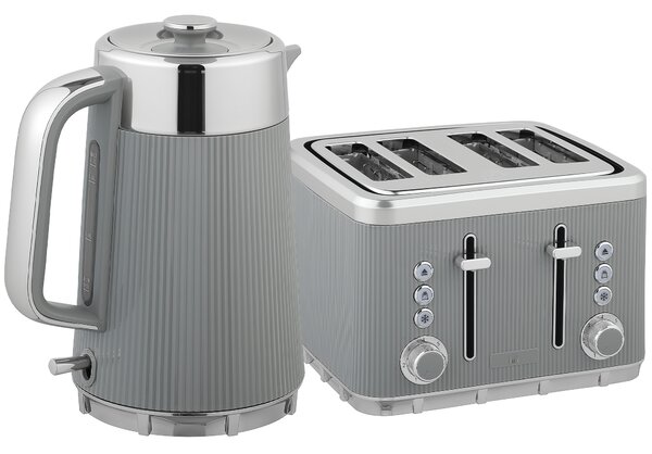 HOMCOM Electric Kettle and Toaster Set, 3000W 1.7L UK Strix Thermostat Rapid Boil Jug Kettle with Limescale Filter, Cool Touch Body, 4 Slice Toaster with 7 Browning Controls, Crumb Tray, Tan