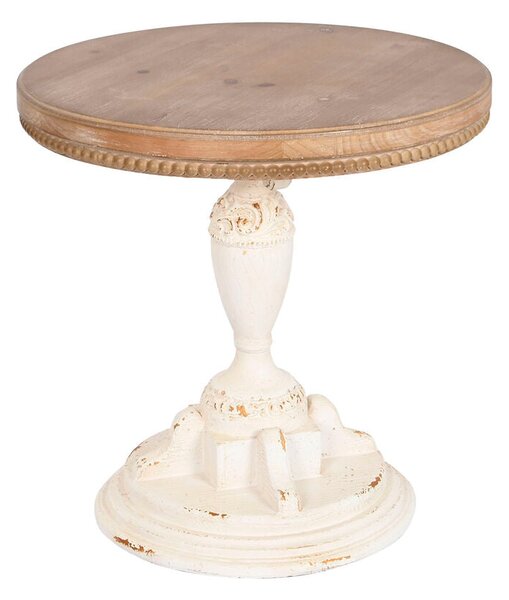 Side table Home ESPRIT White Natural Fir 55 x 55 x 57 cm