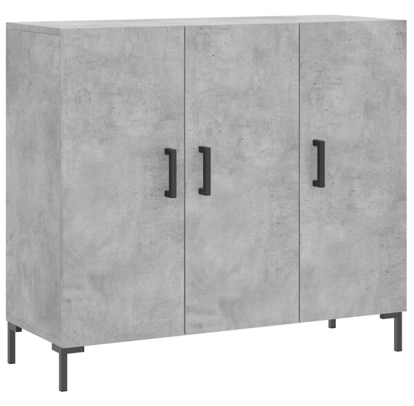 Sideboard Concrete Grey 90x34x80 cm Engineered Wood