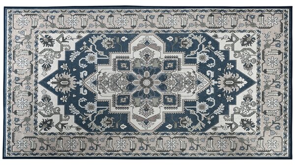 HOMCOM Bohemian Bliss: Persian-Inspired Vintage Rug, Soft Texture Large Area Carpet for Living & Bedroom, 80x150cm, Ash Grey